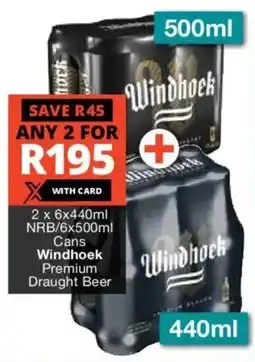 Checkers Liquor Shop Windhoek Premium Draught Beer offer