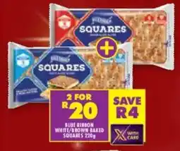 Shoprite Blue ribbon white/ brown baked squares offer