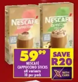 Shoprite Nescafe cappuccino sticks offer