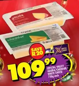 Shoprite Crystal valley gouda/ cheddar/ white cheese offer