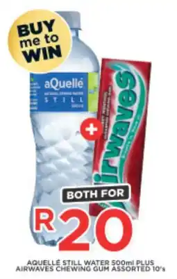 OK Liquor Aquelle still water plus Airwaves chewing gum assorted offer