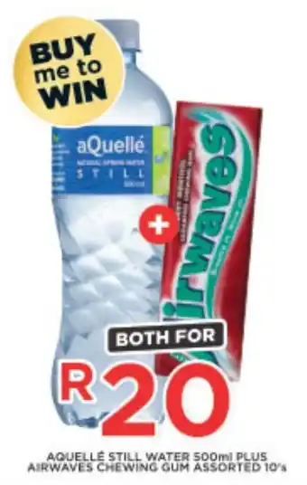 Aquelle still water plus Airwaves chewing gum assorted