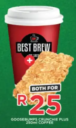 OK Liquor Goosebumps crunchie plus coffee offer