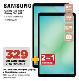 HiFi Corp Samsung Galaxy Tab A11 + Galaxy Tab A11 offer