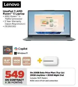 HiFi Corp Lenovo IdeaPad 3 AMD Ryzen 5 Laptop offer