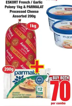 Boxer Superstores ESKORT French/ Garlic Polony & PARMALAT Processed Cheese Assorted offer