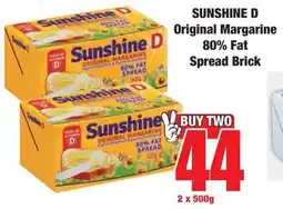 Boxer Superstores Sunshine D Original Margarine 80% Fat Spread Brick offer