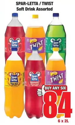 Boxer Superstores SPAR-LETTA/ TWIST Soft Drink Assorted offer