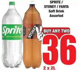 Boxer Superstores SPRITE/ STONEY/ FANTA Soft Drink Assorted offer