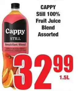 Boxer Superstores CAPPY Still 100% Fruit Juice Blend Assorted offer