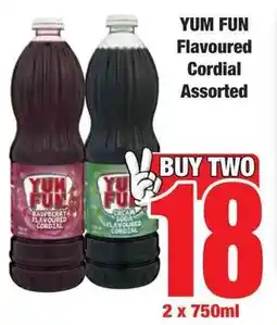 Boxer Superstores YUM FUN Flavoured Cordial Assorted offer