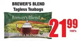Boxer Superstores BREWER'S BLEND Tagless Teabags offer