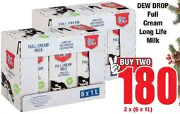 Boxer Superstores DEW DROP Full Cream Long Life Milk offer