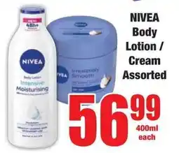 Boxer Superstores NIVEA Body Lotion/ Cream Assorted offer
