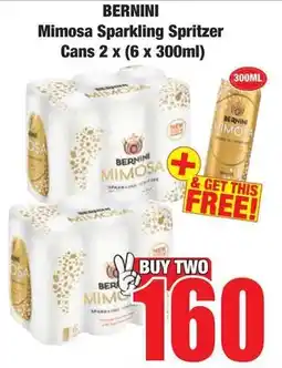 Boxer Superstores BERNINI Mimosa Sparkling Spritzer Cans offer