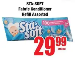 Boxer Superstores STA-SOFT Fabric Conditioner Refill Assorted offer