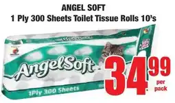 Boxer Superstores ANGEL SOFT 1 Ply 300 Sheets Toilet Tissue Rolls offer