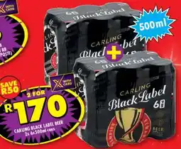 Shoprite Liquor Carling black label beer cans offer