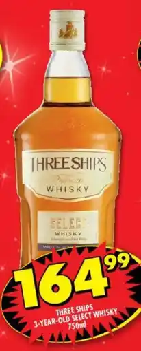Shoprite Liquor Three ships 3-year-old select whisky offer