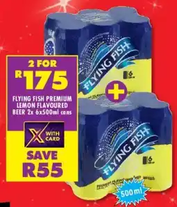 Shoprite Liquor Flying fish premium lemon flavoured beer cans offer