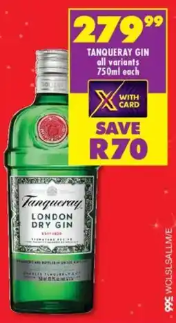 Shoprite Liquor Tanqueray gin offer