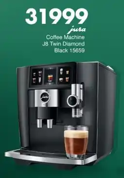 Save Hyper Jura Coffee Machine J8 Twin Diamond Black offer