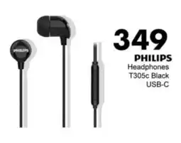 Save Hyper PHILIPS Headphones T305c Black USB-C offer