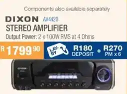 Cash Crusaders Dixon stereo amplifier offer