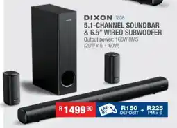 Cash Crusaders Dixon 5.1-channel soundbar & 6.5" wired subwoofer offer