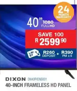 Cash Crusaders Dixon 40-inch frameless hd panel offer