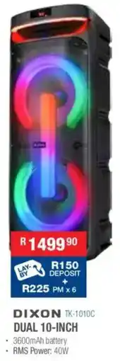 Cash Crusaders Dixon Dual 10-inch Portable Party Bluetooth Speakers offer