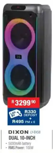 Cash Crusaders Dixon dual 10-inch portable party bluetooth speakers offer