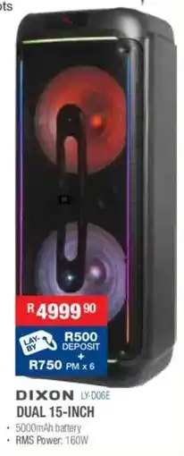 Cash Crusaders Dixon Dual 15-inch Portable Party Bluetooth Speakers offer