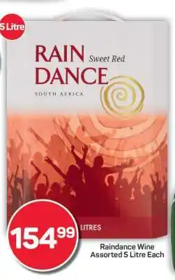 Pick n Pay Raindance Wine Assorted 5 Litre Each offer
