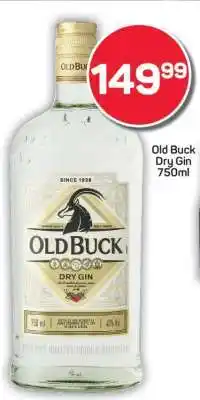 Pick n Pay Old Buck Dry Gin 750ml offer