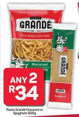 Pick n Pay Hypermarket Pasta Grandé Macaroni or Spaghetti 500g offer