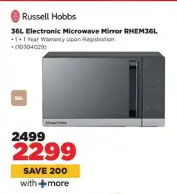 HiFi Corp Russell Hobbs 36L Electronic Microwave Mirror RHEM36L offer