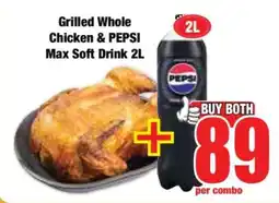 Boxer Grilled Whole Chicken & PEPSI Max Soft Drink 2L offer