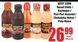Boxer BEST COOK Sweet Chilli / Barbeque / Peri-Peri Assored / Chakalaka-Naise / Pele-Naise offer