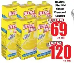 Boxer DANONE Ultra Mel Vanilla Flavoured Custard offer