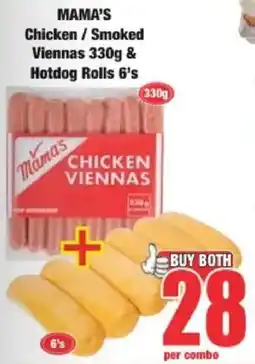 Boxer MAMA'S Chicken/ Smoked Viennas & Hotdog Rolls offer