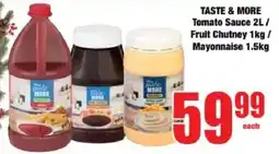 Boxer TASTE & MORE Tomato Sauce/ Fruit Chutney/ Mayonnaise offer