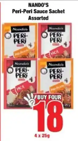 Boxer NANDO'S Peri-Peri Sauce Sachet Assorted offer