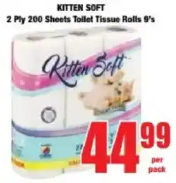 Boxer KITTEN SOFT 2 Ply 200 Sheets Toilet Tissue Rolls offer