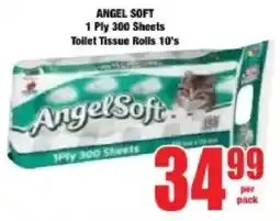 Boxer ANGEL SOFT 1 Ply 300 Sheets Toilet Tissue Rolls offer