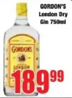 Boxer GORDON'S London Dry Gin offer