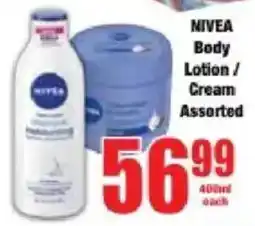Boxer NIVEA Body Lotion/ Cream Assorted offer