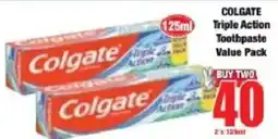 Boxer COLGATE Triple Action Toothpaste Value Pack offer