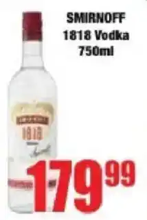 Boxer SMIRNOFF 1818 Vodka offer