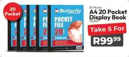 Crazy Plastics Butterfly A4 20 Pocket Display Book offer